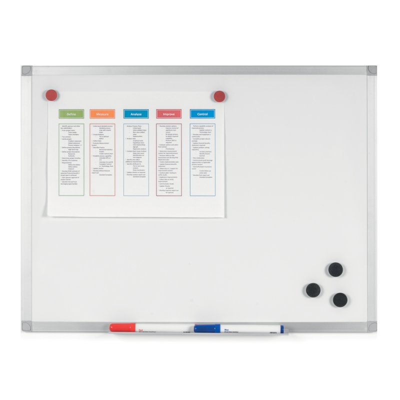 Bi-Office tableau blanc AYDA, émaillé, magnétique, 90×60 cm