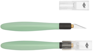 WEDO scalpel Comfortline Pastel, mintgroen, 150 mm, 5 vervangmesjes