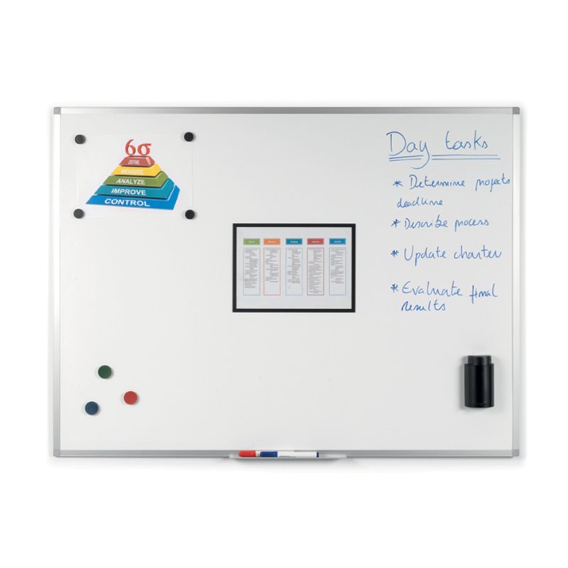 Bi-Office tableau blanc AYDA, laqué, magnétique, 60×45 cm