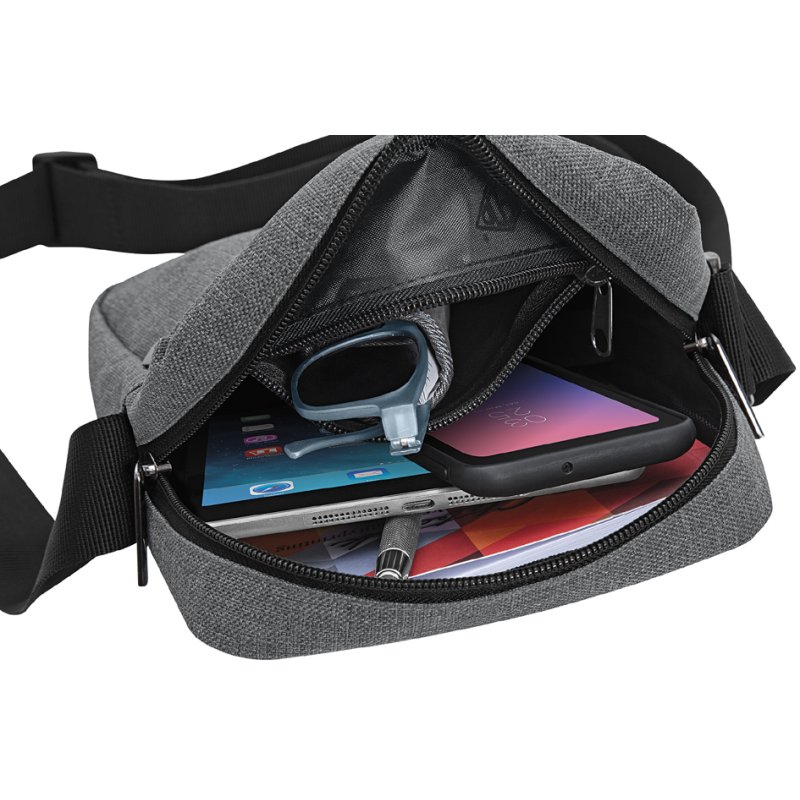 WEDO schoudertas Little Messenger Bag COLLEGE, grijs gemêleerd, polyester