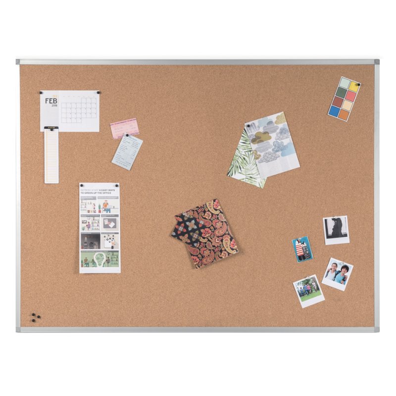 Bi-Office tableau liège AYDA, argent, cadre aluminium