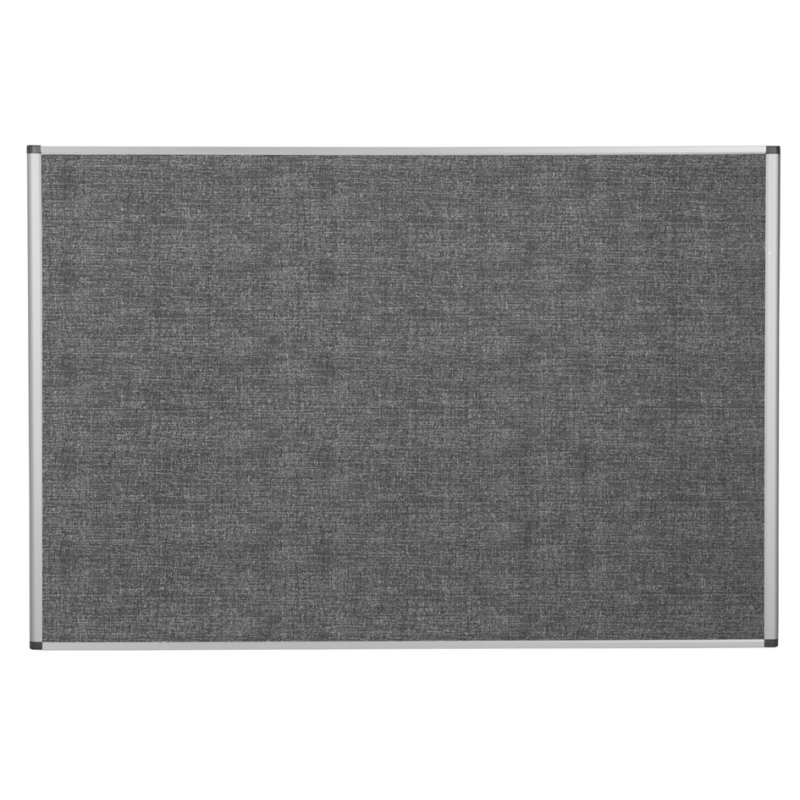 Bi-Office panneau acoustique en tissu, 900 × 600 mm, gris