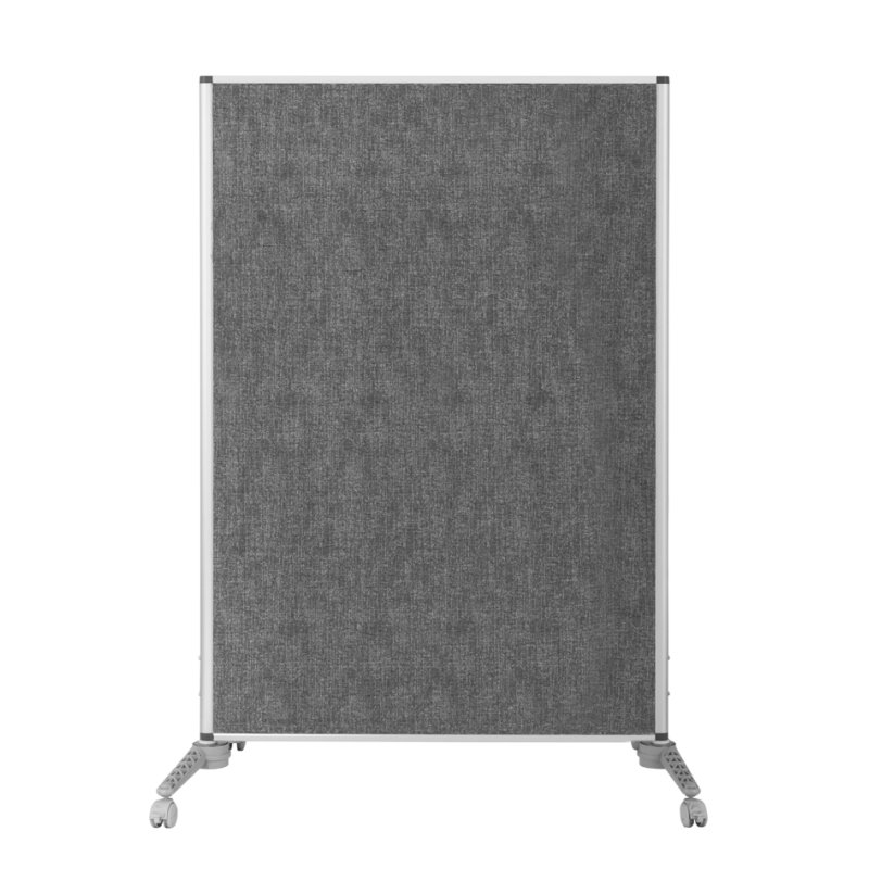 Bi-Office scheidingswand, zilver/grijs, geluiddempend, 1500×1000×320 mm