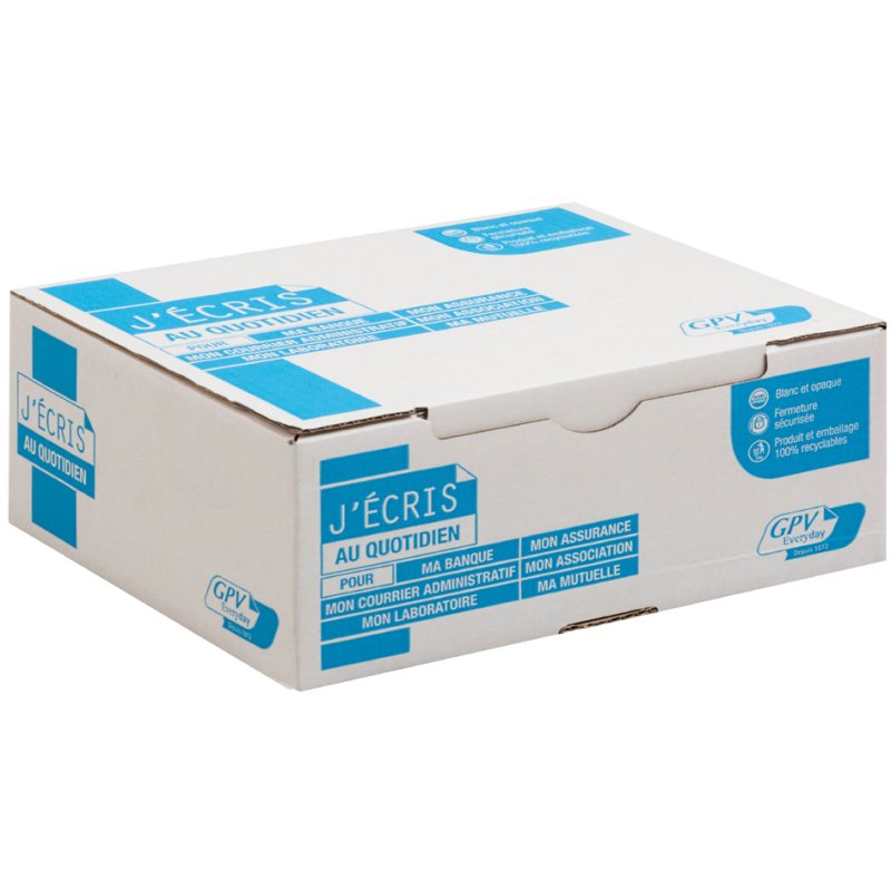 GPV enveloppes à fenêtre DL, 110 × 220 mm, blanc, 500 pièces