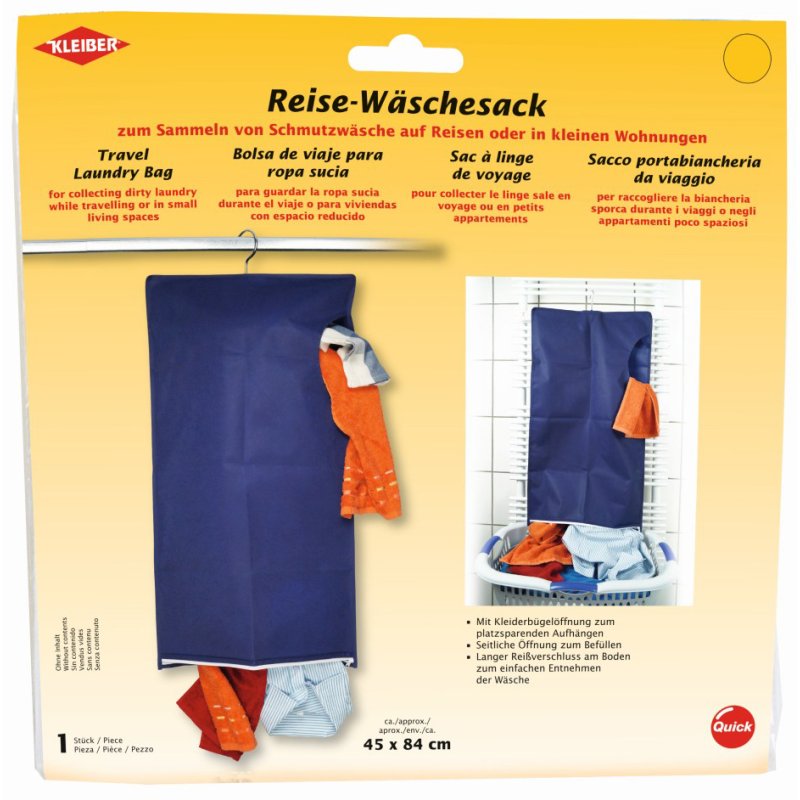 KLEIBER sac de voyage pour linge, bleu, 450×840 mm, polypropylène