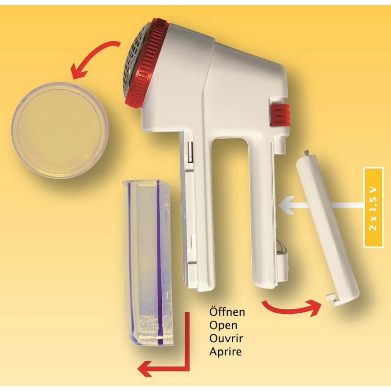 KLEIBER dépiluseuse sans fil, blanc/rouge, avec brosse de nettoyage
