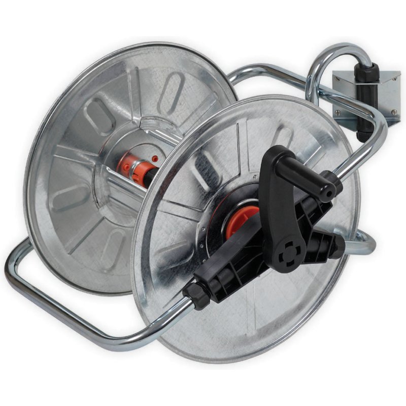 Bradas wall-mounted hose reel ZINCATO, 1/2", swivel, galvanised steel