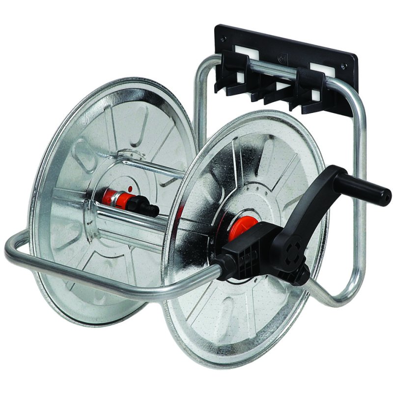 Bradas hose reel ZINCATO, galvanised steel, 1/2 inch, portable