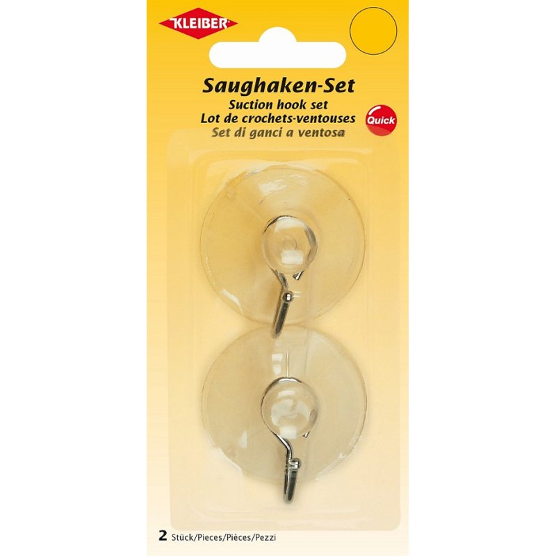 KLEIBER ensemble ventouses, transparent, 40 mm, 2 pièces