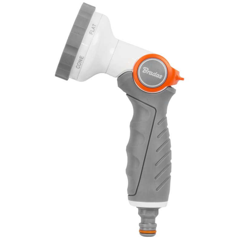 Bradas garden sprayer SMOOTH CONTROL, 6 spray patterns, grey/white/orange