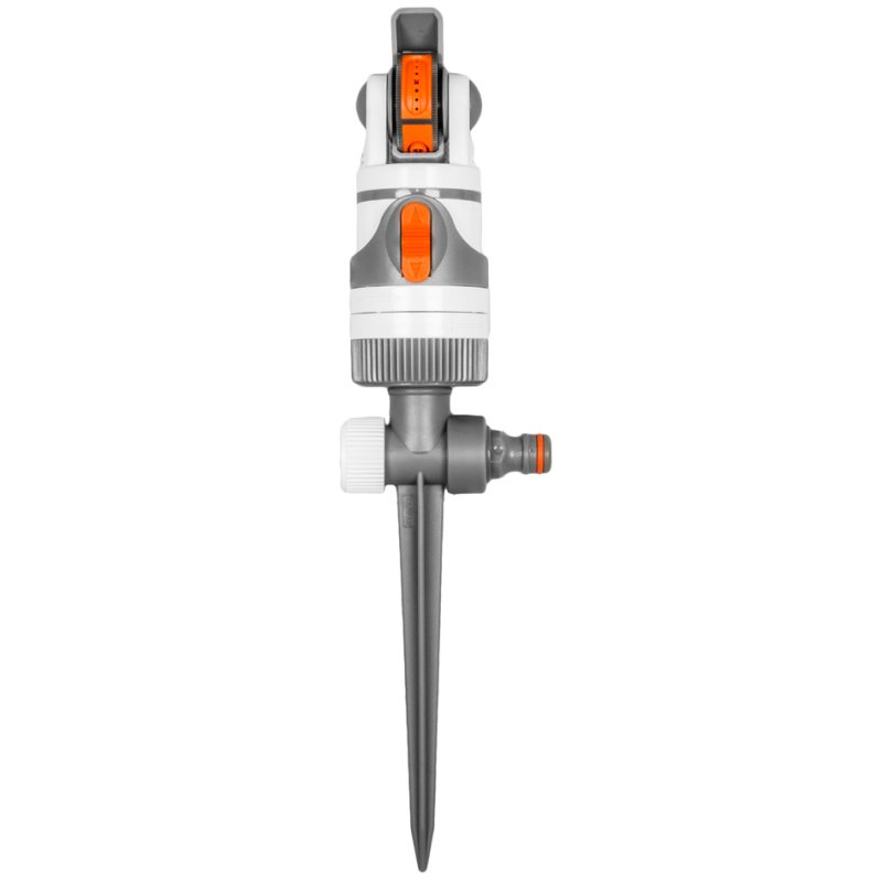 Bradas arroseur circulaire WHITE LINE, 4 fonctions, piquet sol, 21 m diamètre