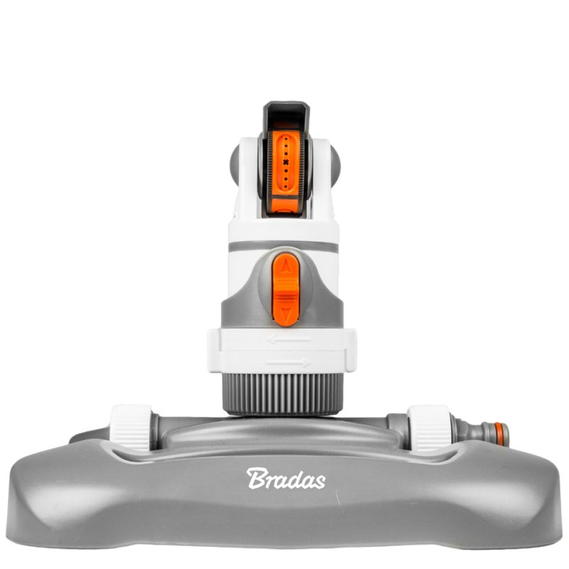 Bradas cirkelsproeier WHITE LINE, grijs/wit/oranje, standvoet, 4 functies, 350 m²