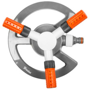 Bradas 3-armige sproeier WHITE LINE, grijs/wit/oranje, beregeningsradius 10,4 m