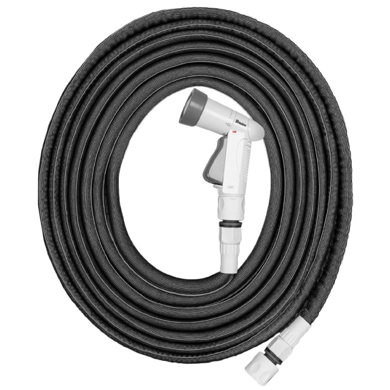 Bradas ensemble tuyau de jardin TWIST HOSE, flexible, gris, 7,5-15 m