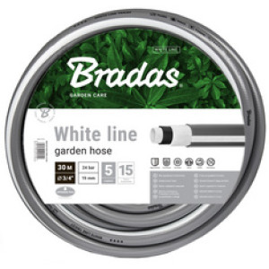 Bradas tuinslang WHITE LINE, 1/2 inch, zilver/wit, 20 meter