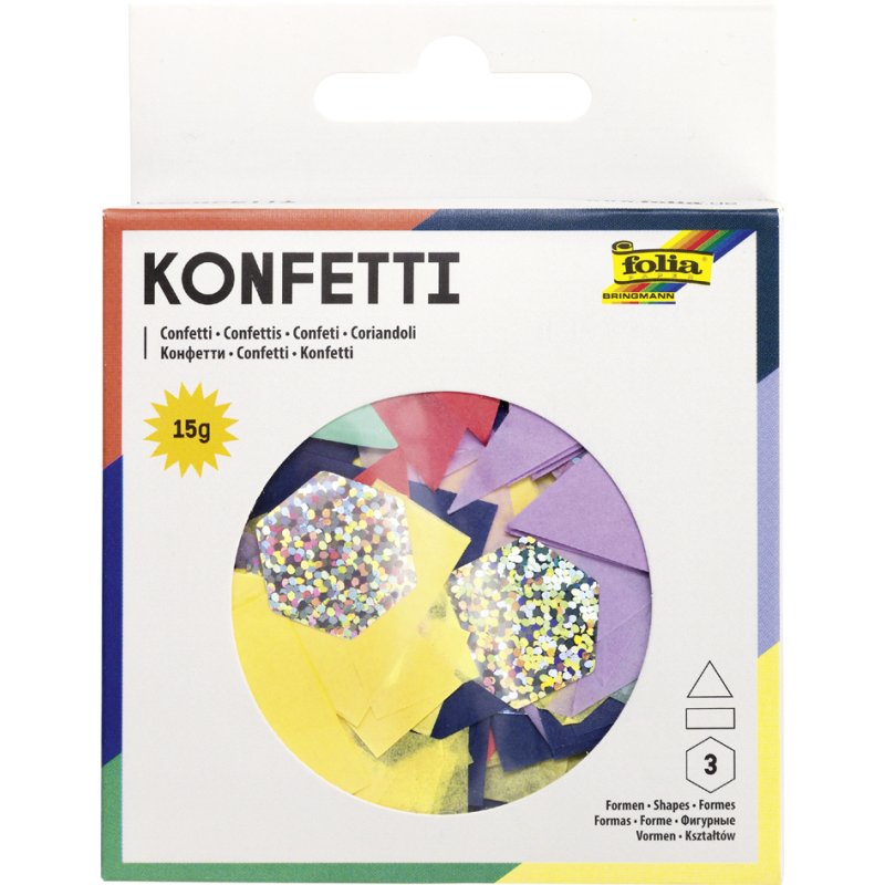 folia confetti Kids, verschillende kleuren en vormen, 15 g
