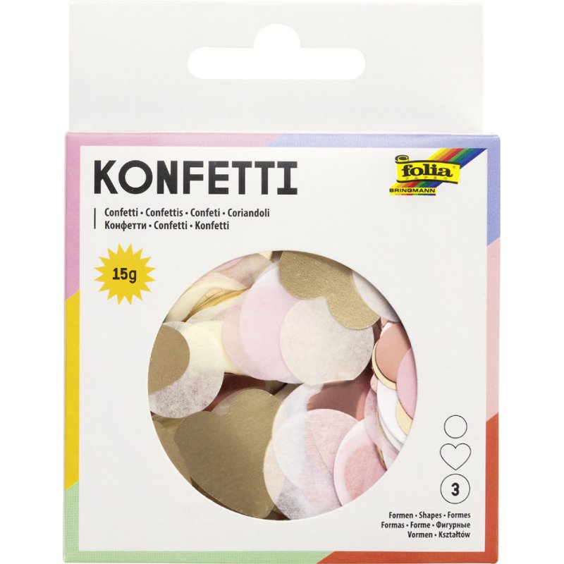 folia confetti Kids, verschillende kleuren en vormen, 15 g