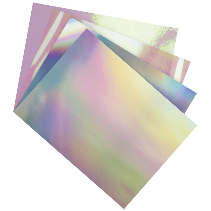 folia iriserend papier mix, 250×350 mm, gesorteerd, 12 vel