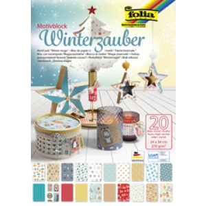 folia inspiratieblok Wintermagie, 240 × 340 mm, 20 vellen