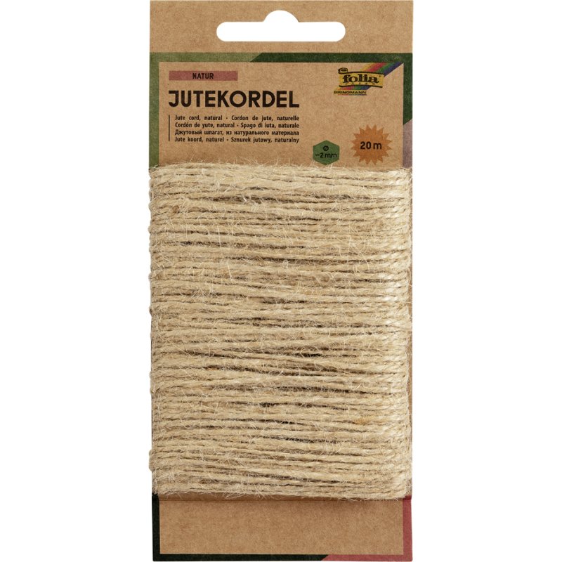 folia natuurvezeltouw, 100% jute, 20 meter
