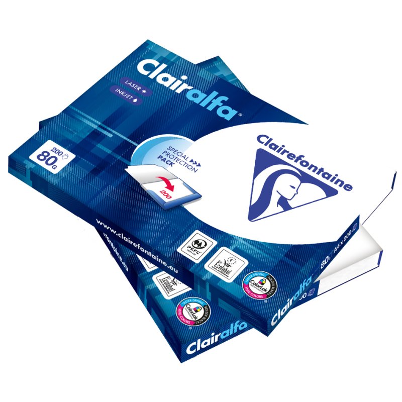 Clairefontaine papier multifonction A4, blanc extra, 80 g/m², 200 feuilles