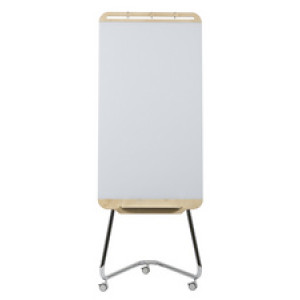 ARCHYI glas-flipchart Douro, mobiel, 700×1200 mm, chroomgestell