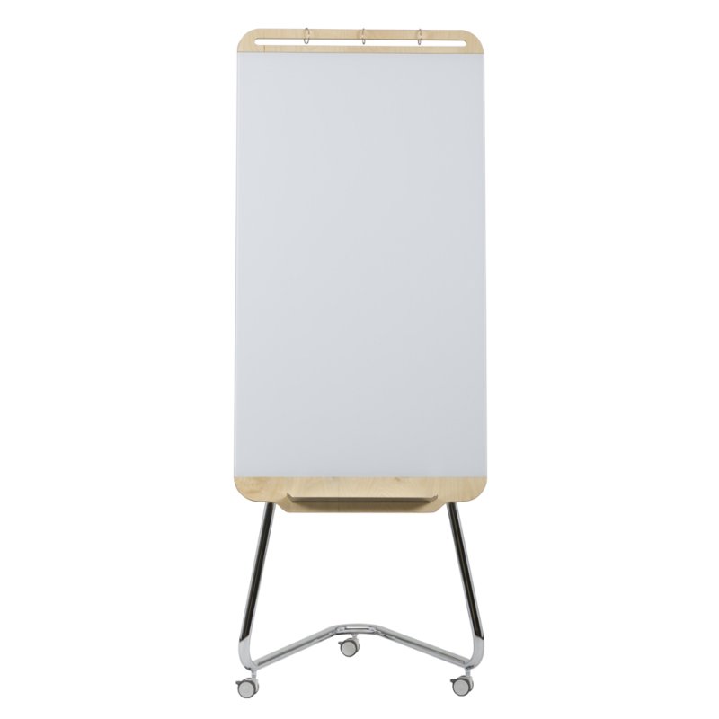 ARCHYI glas-flipchart Douro, mobiel, 700×1200 mm, chroomgestell