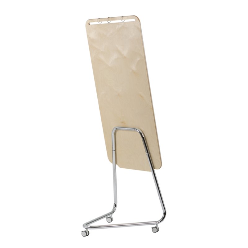 ARCHYI glas-flipchart Douro, mobiel, 700×1200 mm, chroomgestell