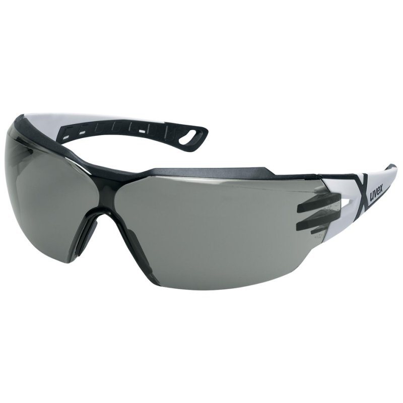 uvex lunettes de sécurité pheos cx2, verres gris, monture blanc/noir, 28g