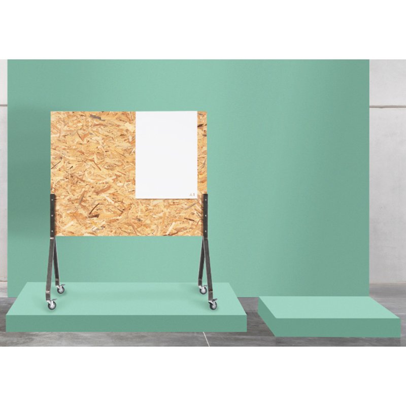 ARCHYI multifunctionele tafel, mobiel onderstel verzinkt staal, 4 zwenkwielen, 1500×666×1800 mm