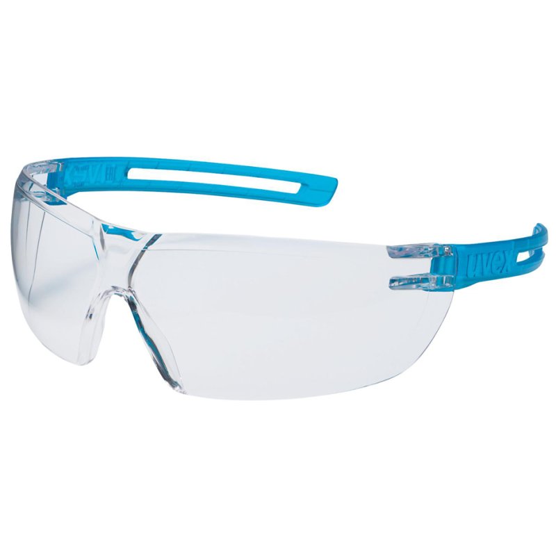 uvex lunettes de sécurité x-fit, verres clairs, monture bleue, 23 g