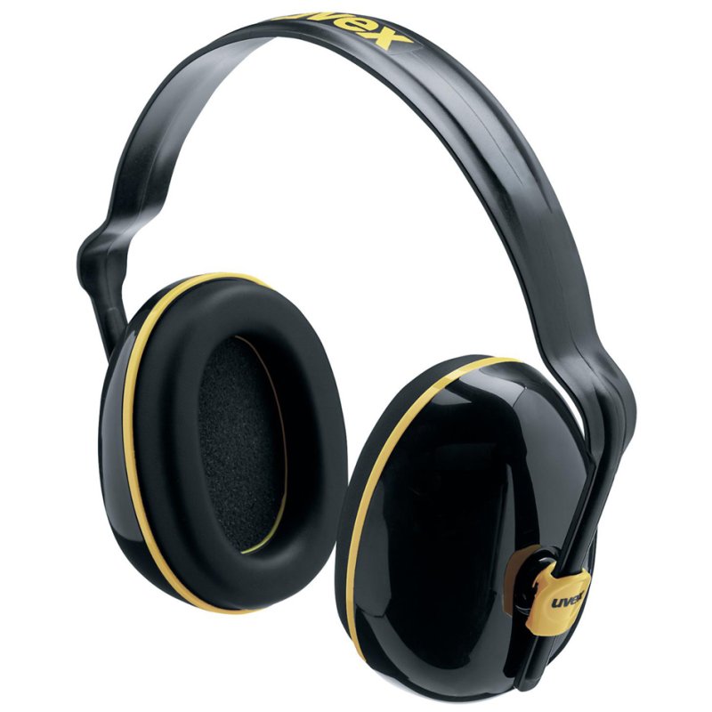 uvex ear cap K200, black/ochre, 360° rotatable