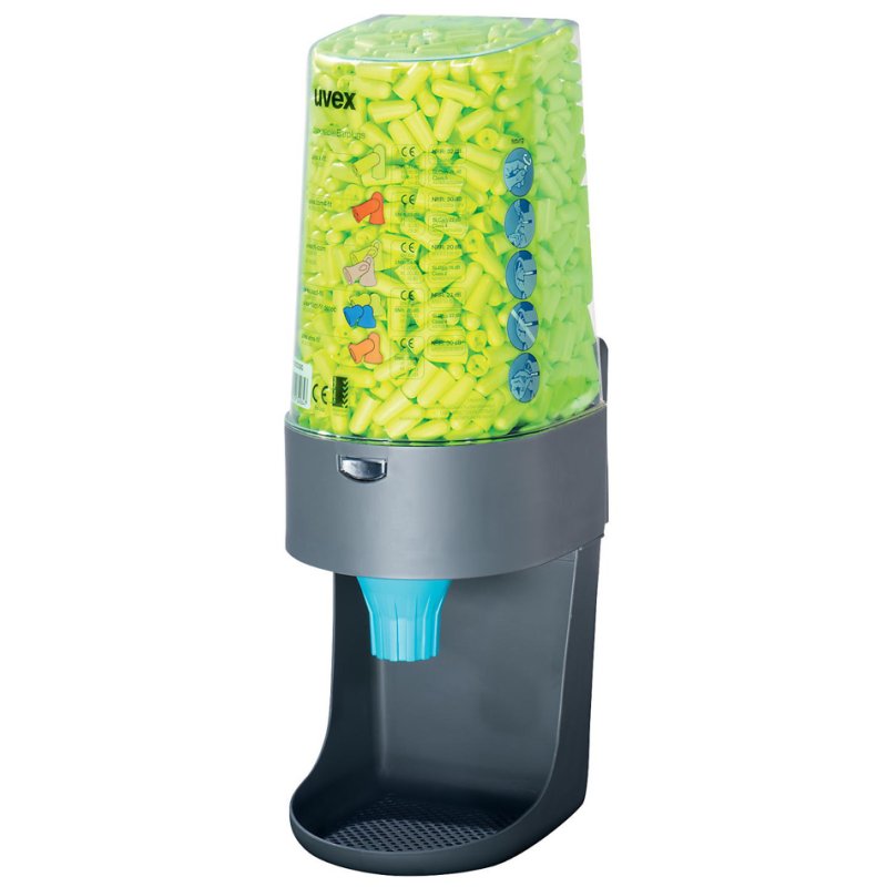 uvex gehoorbescherming navulbox one2click, lime, 300 paar