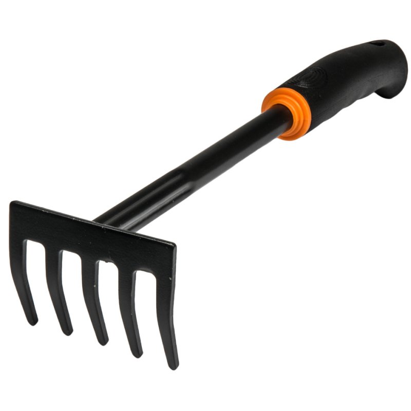 Bradas râteau de jardin de luxe, noir, 5 dents, 330 mm
