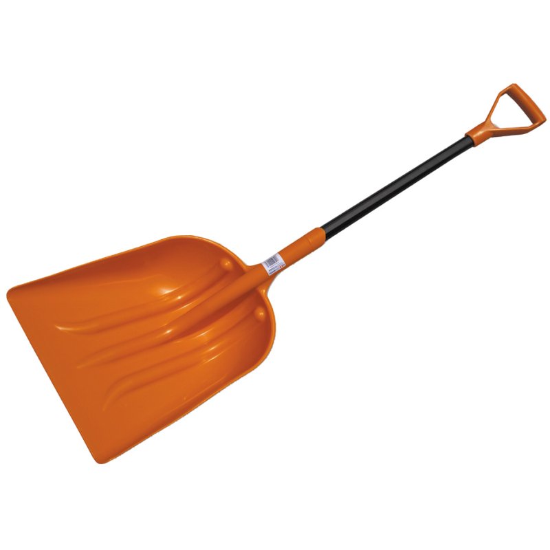 Bradas pelle universelle, manche métallique avec poignée D, noir/orange, 130 cm