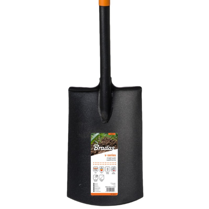 Bradas bêche, 125 cm, noir/orange, 200 mm largeur de travail