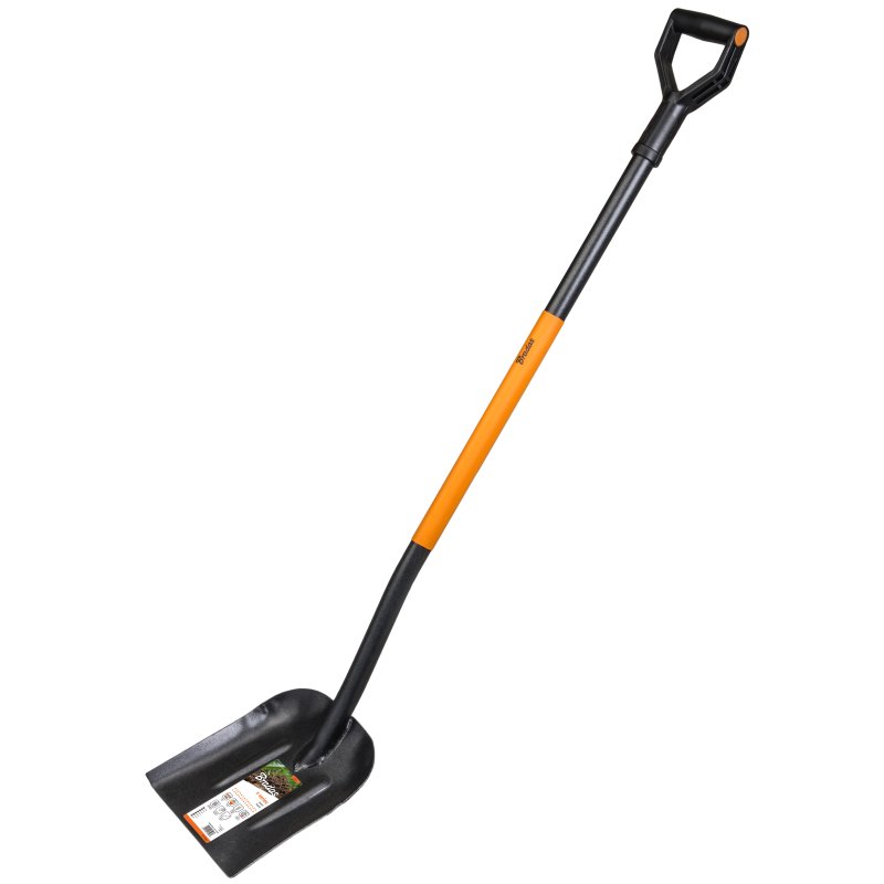 Bradas pelle en acier, 125 cm, lame droite, noir/orange
