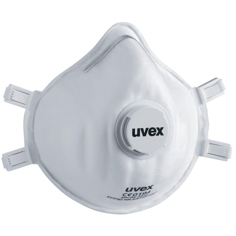 uvex FFP3 masque antipousière silv-Air classic, avec soupape, 3 pièces