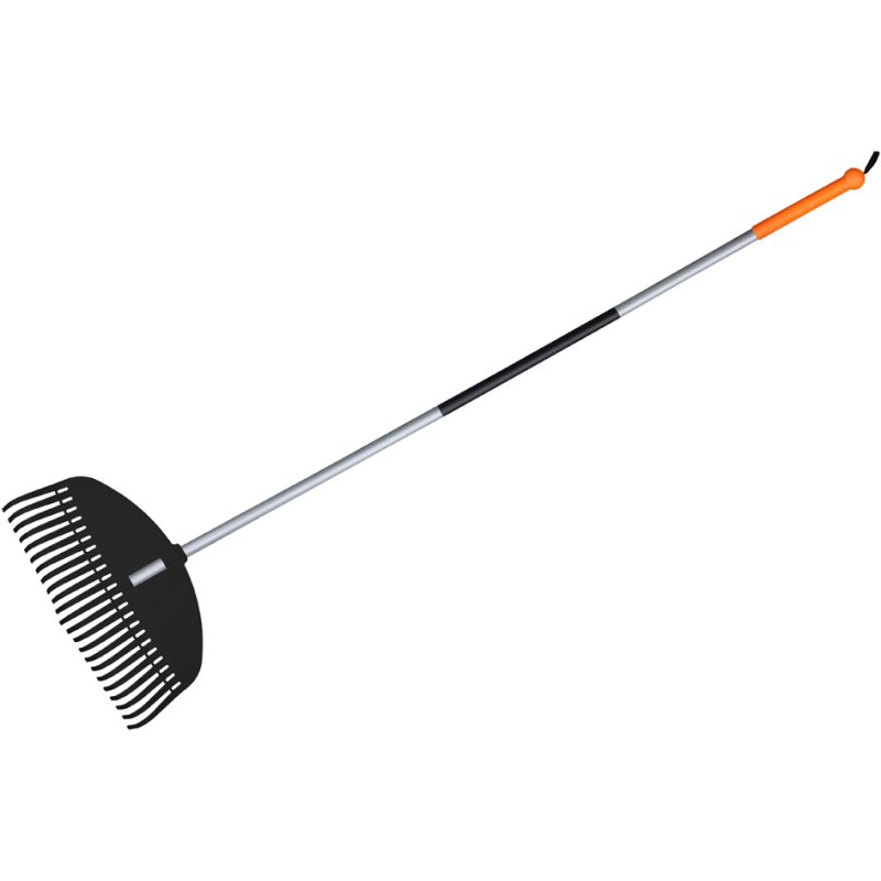 Bradas râteau éventail TQ avec manche métallique, 23 dents, 490 mm
