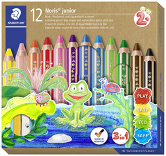 STAEDTLER zeskantkleuren potloden Noris junior, 3-in-1, 18 stuks