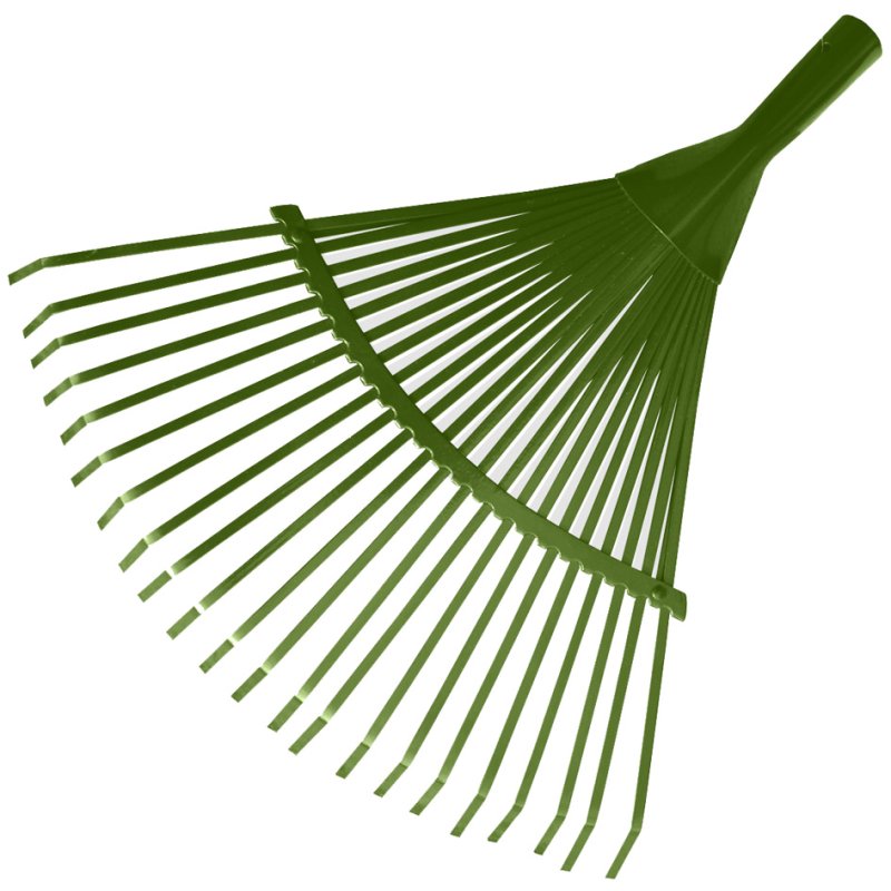 Bradas tête de râteau-éventail métal, 22 dents, vert, 450 mm