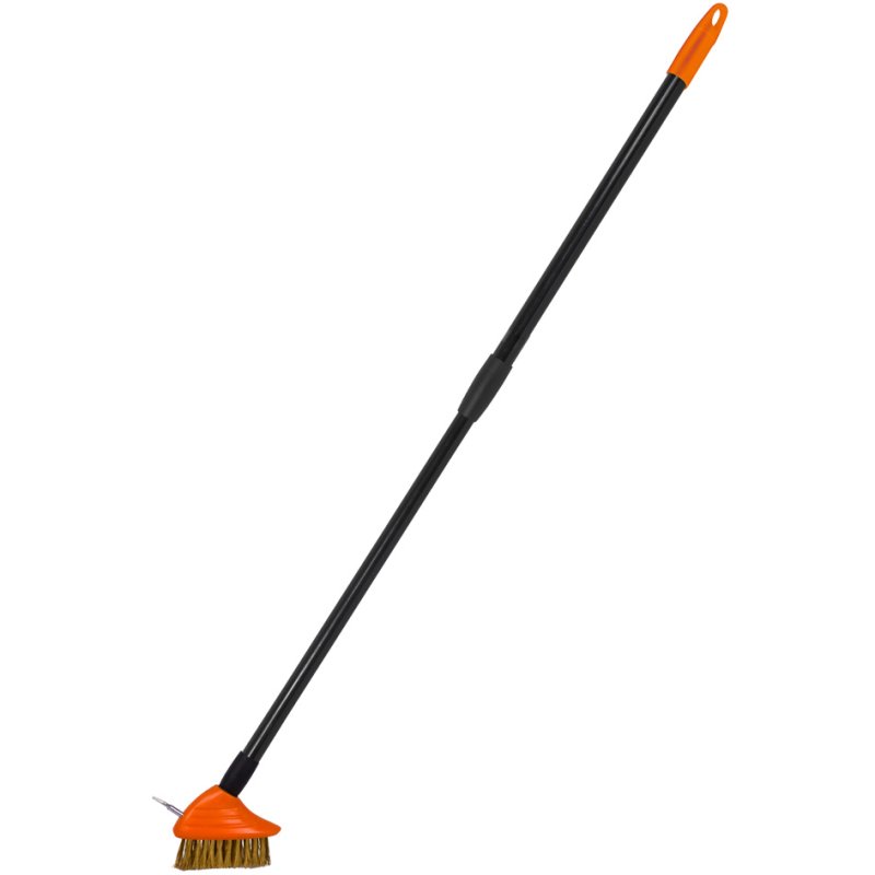 Bradas reinigingsset, staalborstel, telescoopsteel 800-1400 mm, zwart/oranje