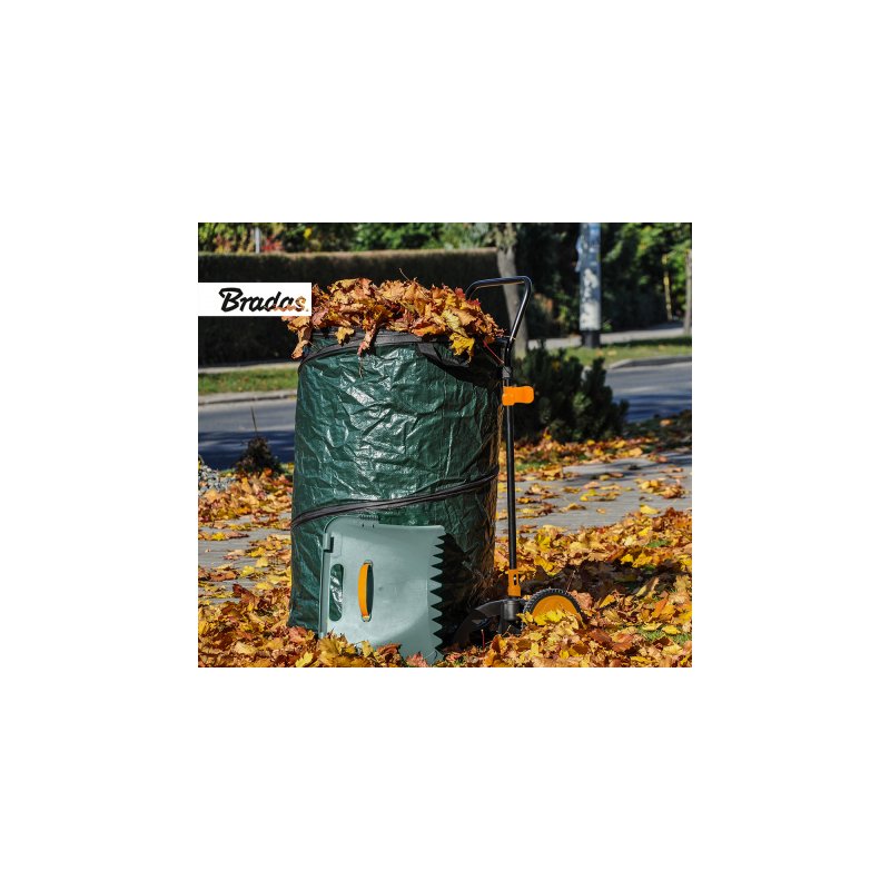 Bradas collecteur de feuilles mobile, pliable, 160 litres, anthracite/orange