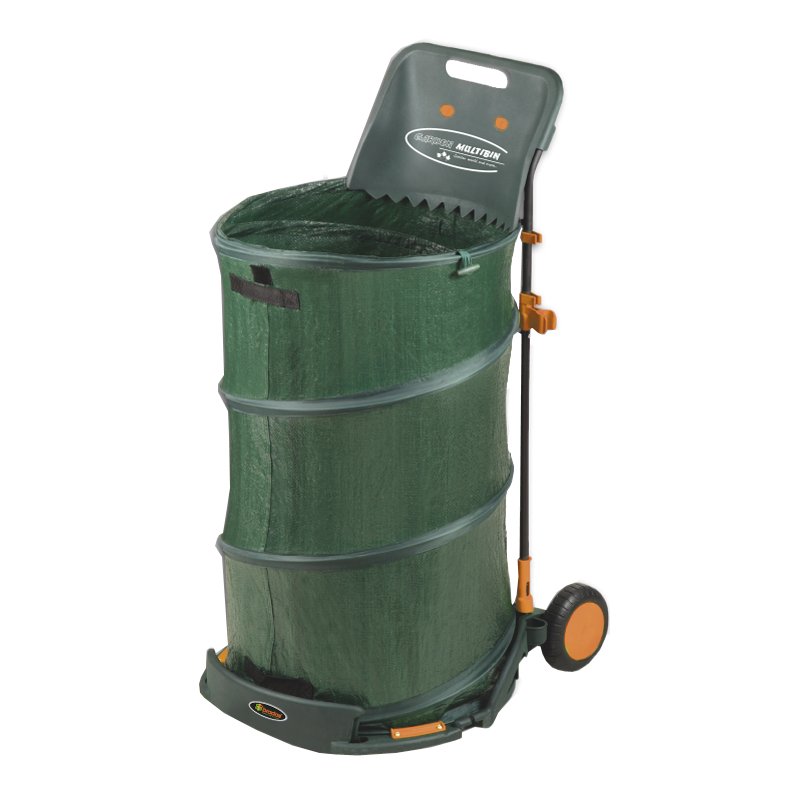 Bradas collecteur de feuilles mobile, pliable, 160 litres, anthracite/orange
