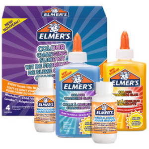 ELMER'S kleur veranderende slijmset, 4-delig, 2×147 ml kleber + 2×68 ml liquid