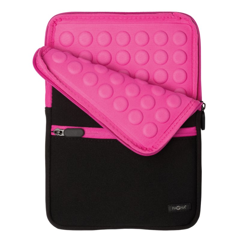 PAGNA Sleeve 'Go' tablet bag, black/sky blue, 200×270 mm, neoprene