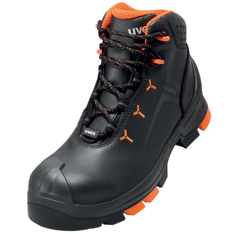 uvex 2 chaussures de sécurité S3 SRC, pointure 43, noir/orange