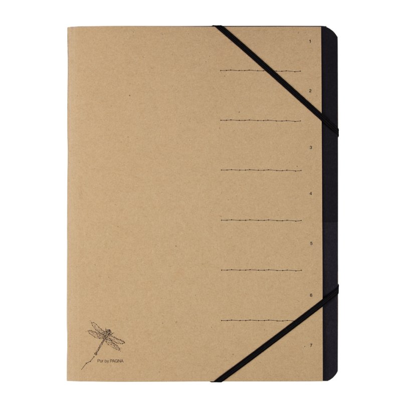 PAGNA classeur de tri 12 compartiments, A4, papier kraft naturel