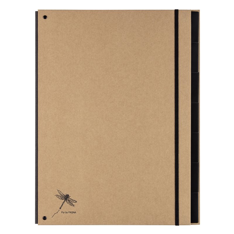 PAGNA classeur de pupitre A4, 12 compartiments, papier kraft naturel