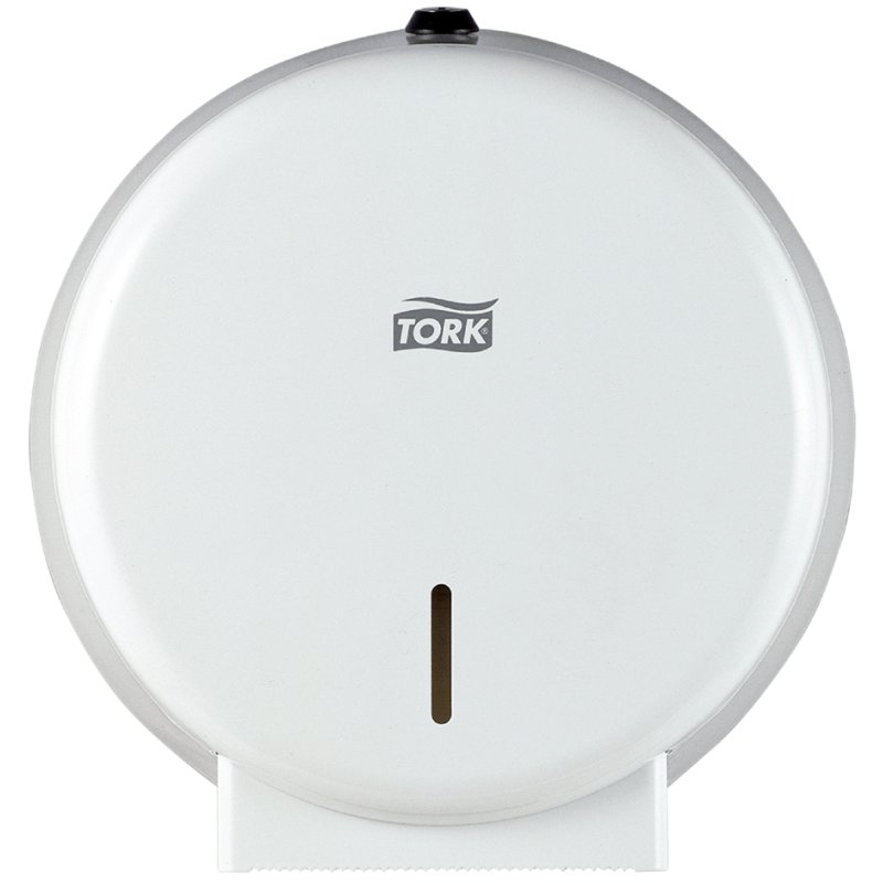 Tork toiletpapier-houder Mini Jumbo, wit, T2 systeem, afsluitbaar